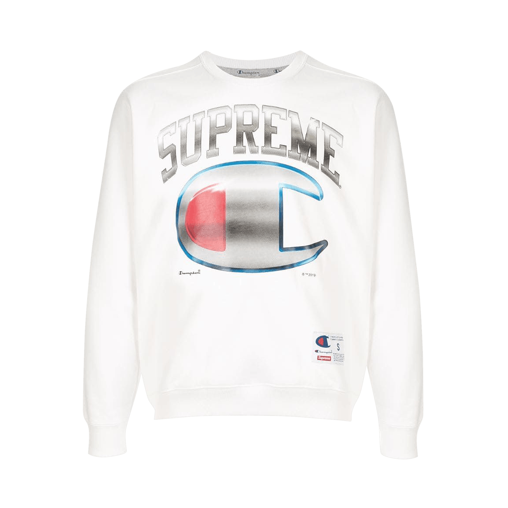 Supreme x Champion Chrome Crewneck 'White'