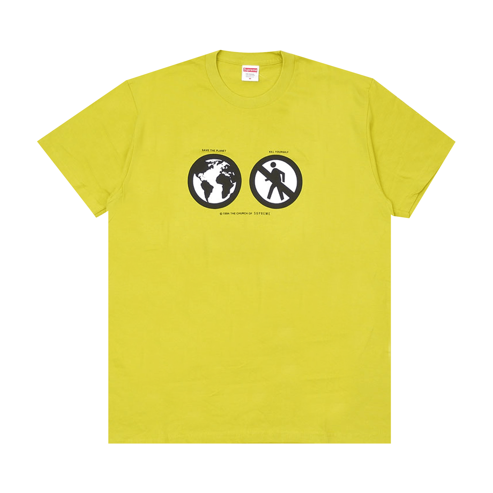 Supreme Save The Planet Tee 'Sulfur'