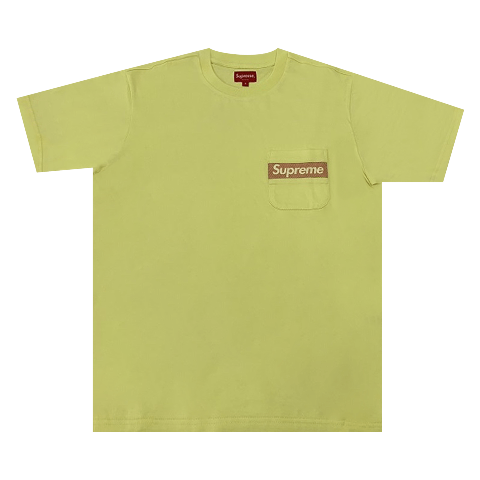 Supreme Mesh Stripe Pocket Tee 'Pale Yellow'