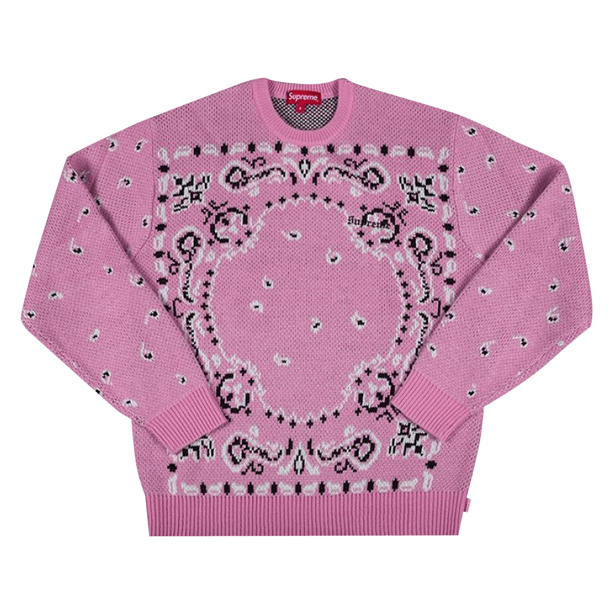 Supreme Bandana Sweater 'Light Pink'