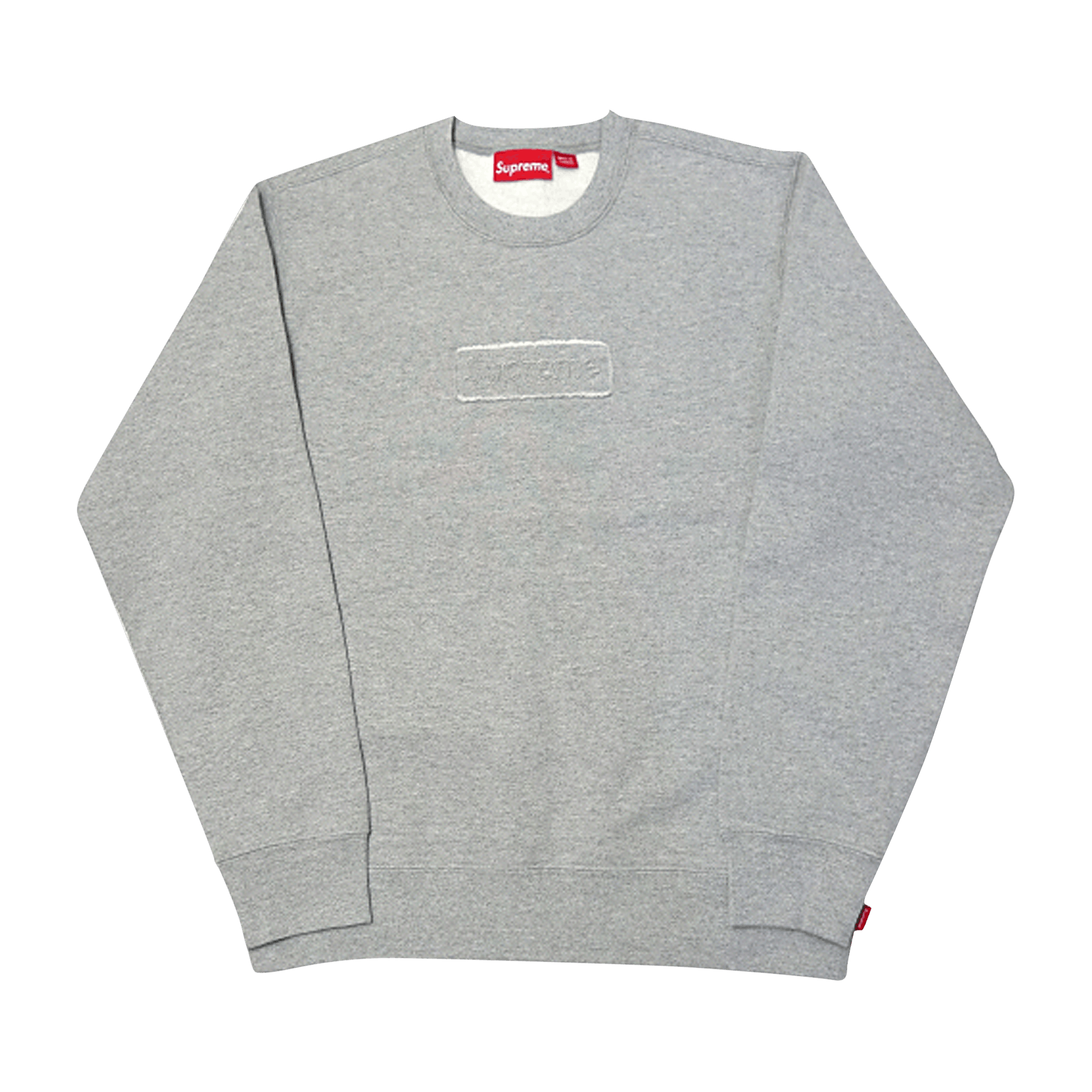 Supreme Cutout Logo Crewneck 'Heather Grey'