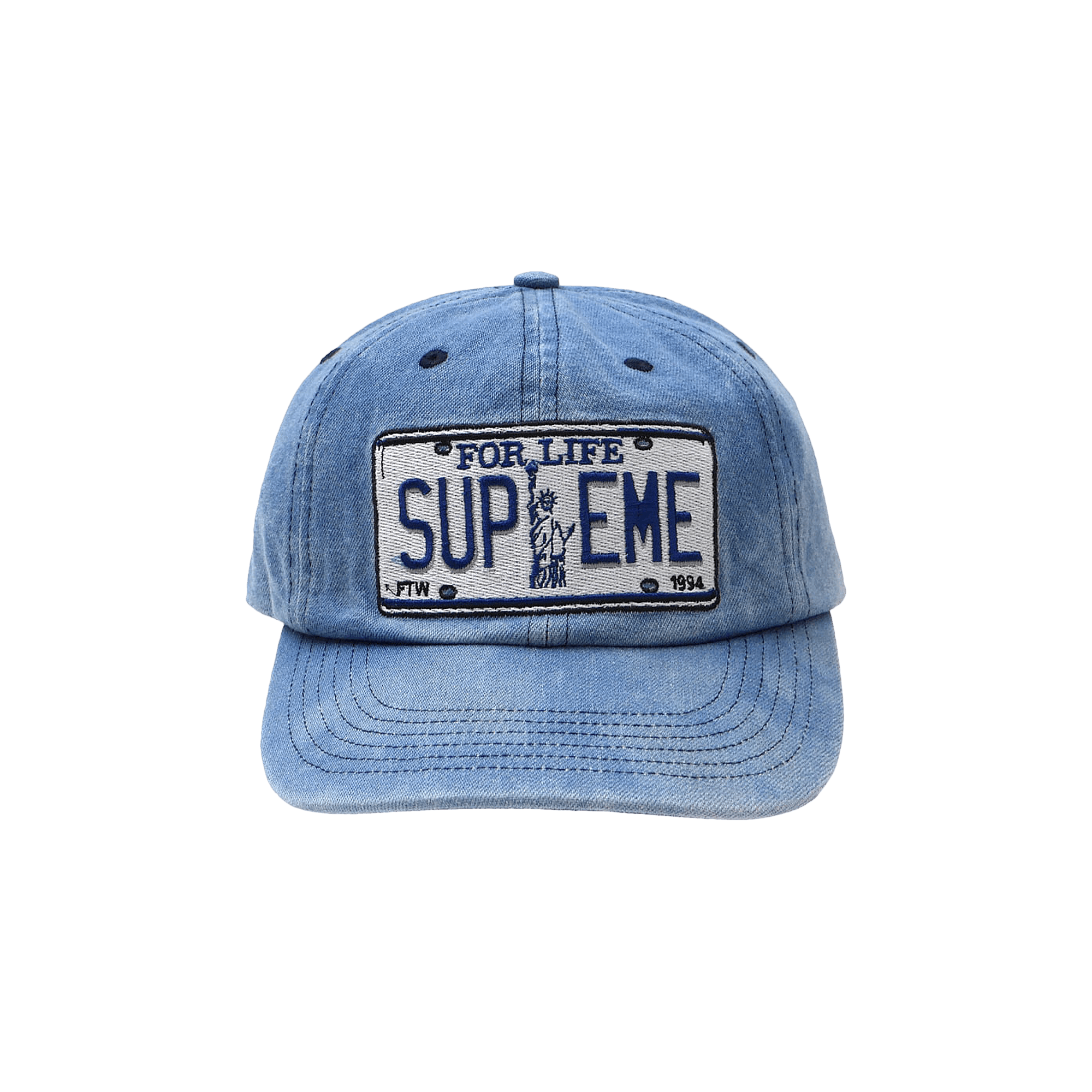 Supreme License Plate 6-Panel 'Denim'