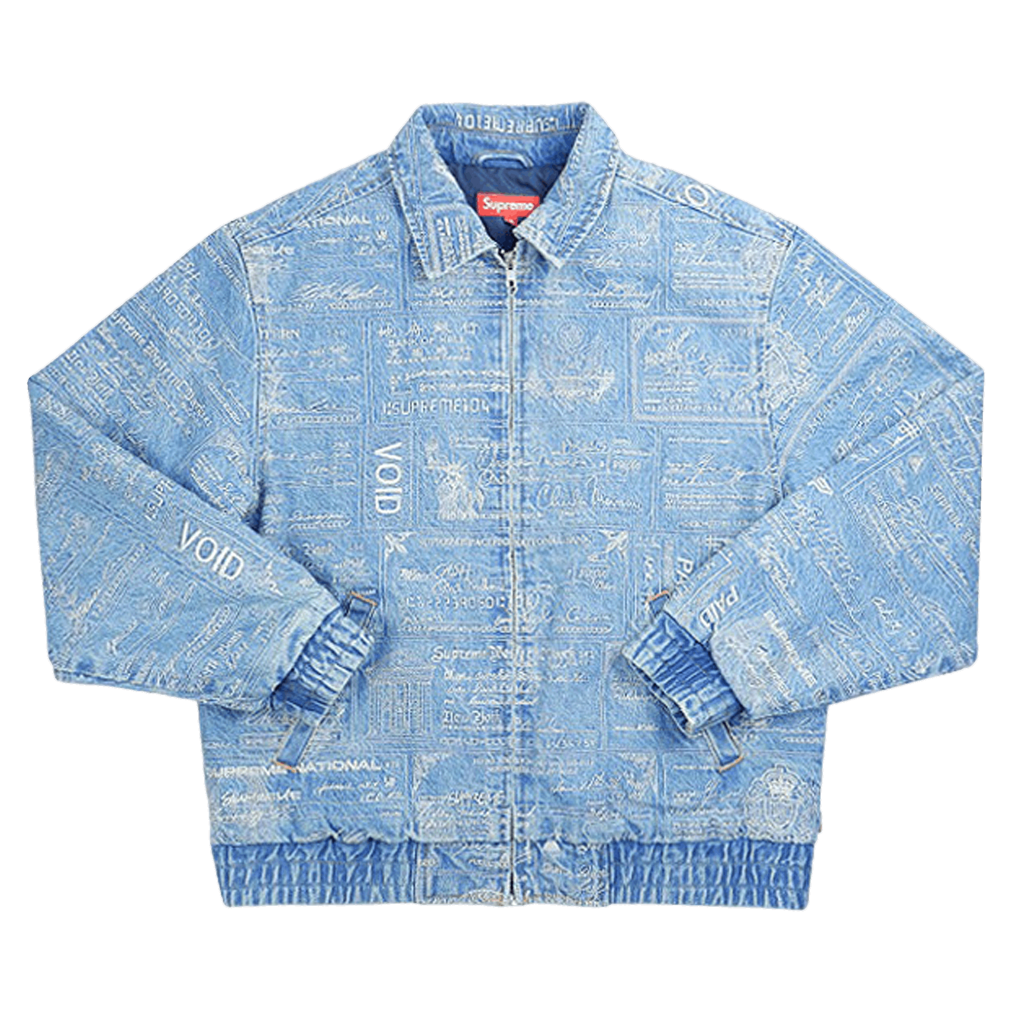 Supreme Checks Embroidered Denim Jacket 'Blue'