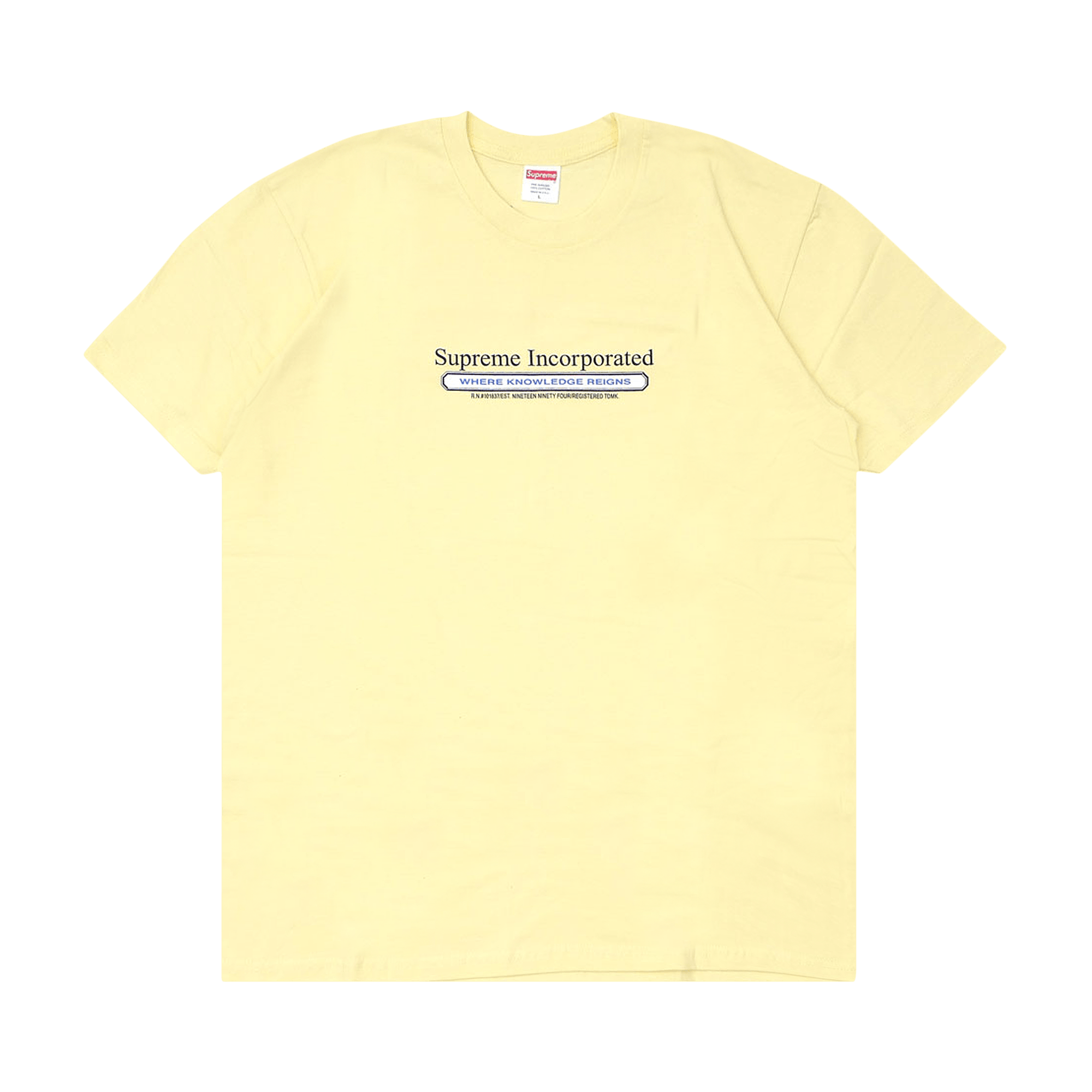 Supreme Inc. T-Shirt 'Pale Yellow'