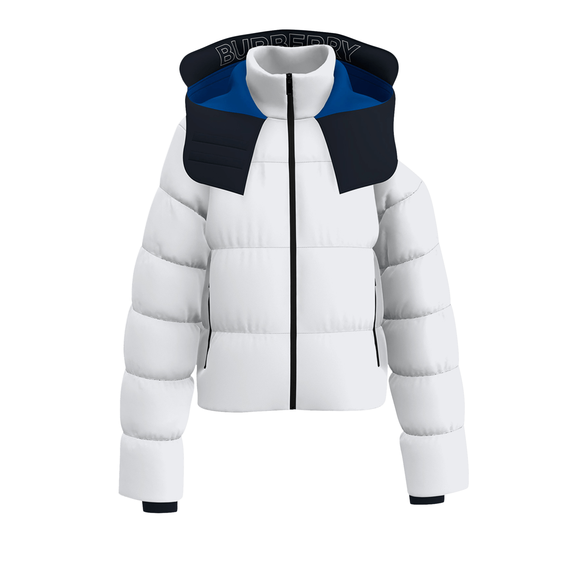 Pre-owned Burberry Detachable Hood Puffer Jacket 'optic White'