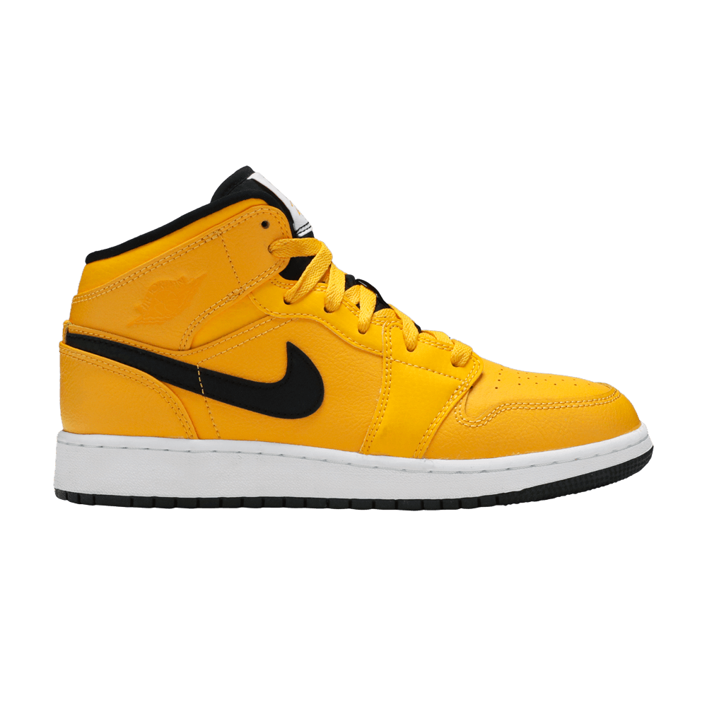 Pre-owned Air Jordan 1 Mid Gs 'university Gold'