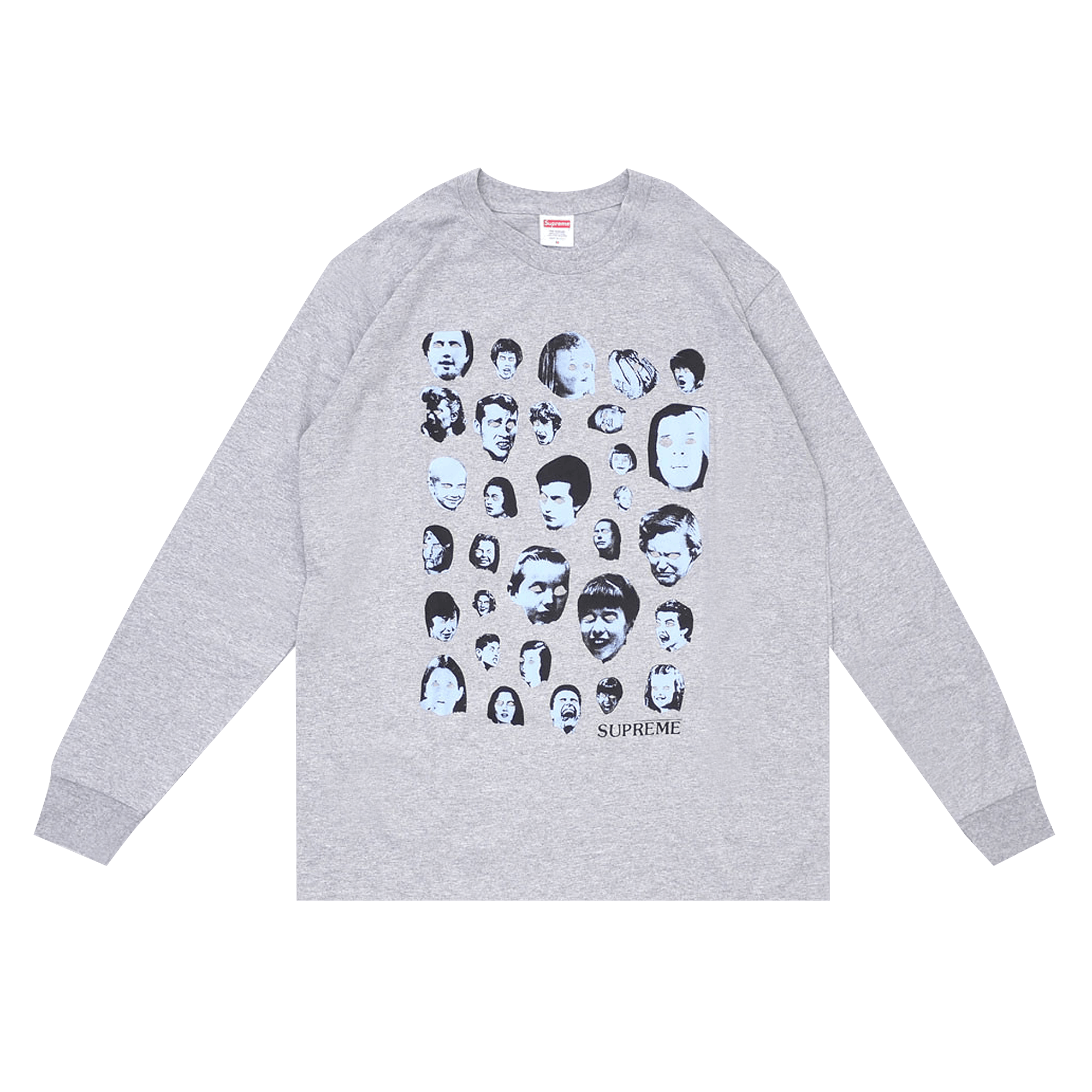 Supreme Faces Long-Sleeve Tee 'Heather Grey'