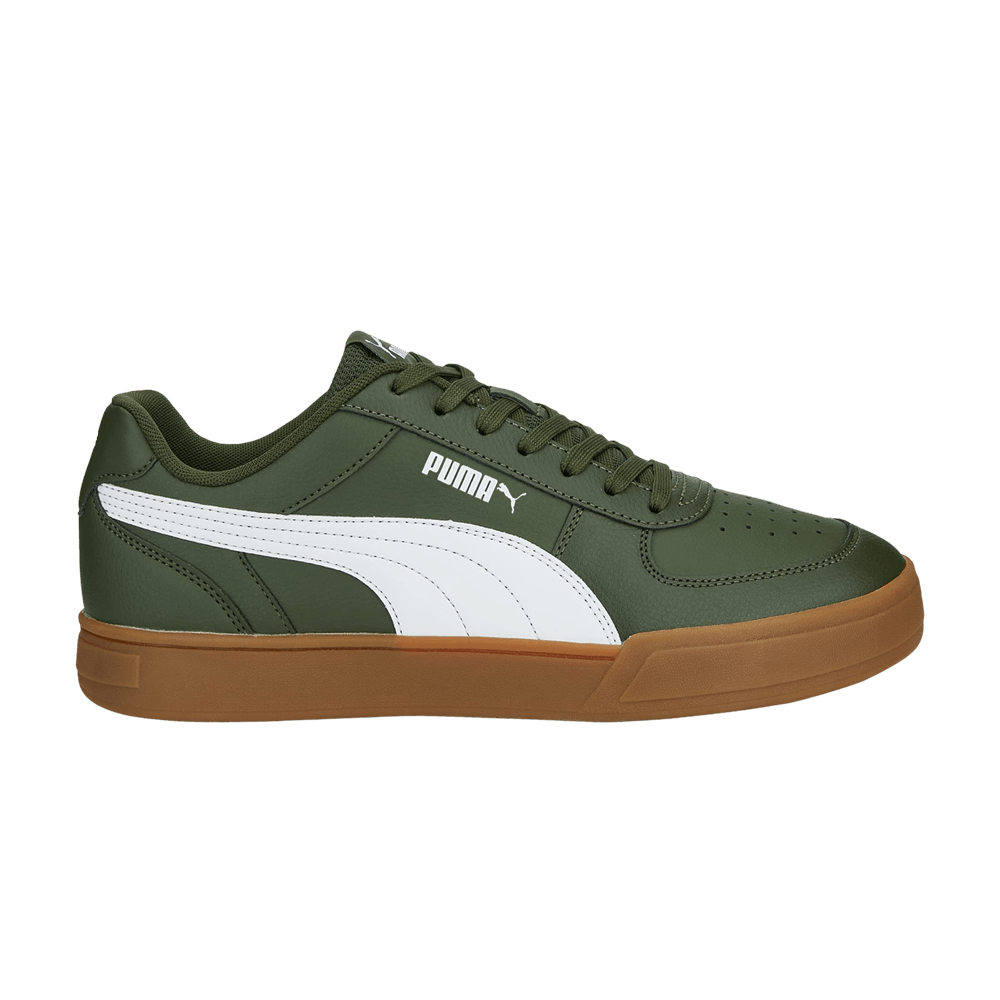 Pre-owned Puma Caven 'forest Night Gum' In Green