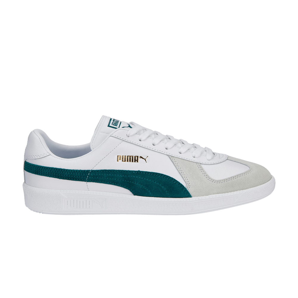 Pre-owned Puma Army Trainer 'white Varsity Green'