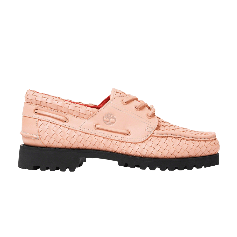 Supreme x Timberland 3-Eye Classic Lug 'Pink Woven Leather'