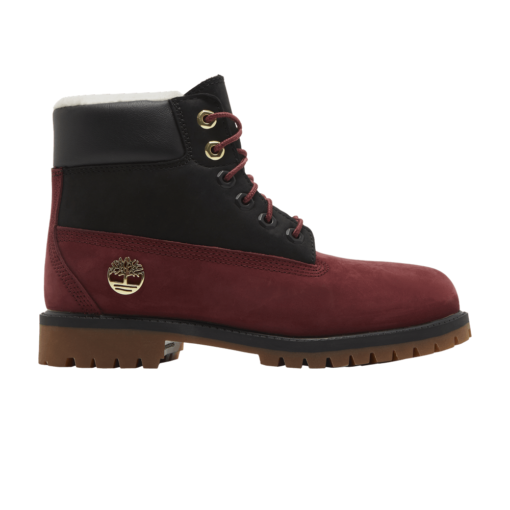 Timberland 6 Inch Premium Shearling Boot Junior 'Syrah Black'