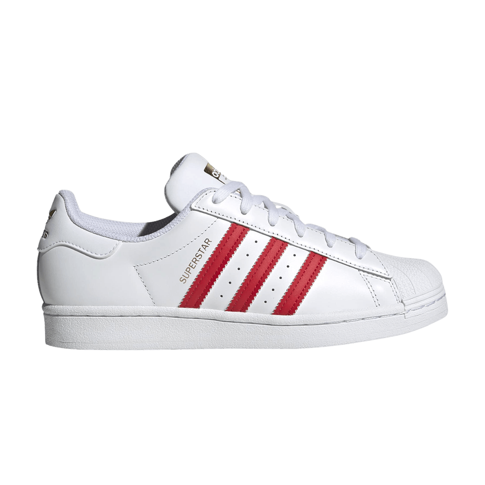 Adidas Wmns Superstar 'White Better Scarlet'