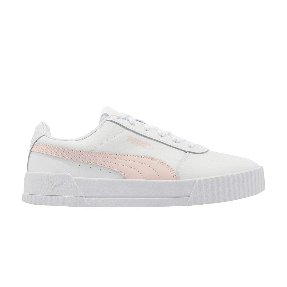 Pre-owned Puma Wmns Carina Leather 'white Rose Water'