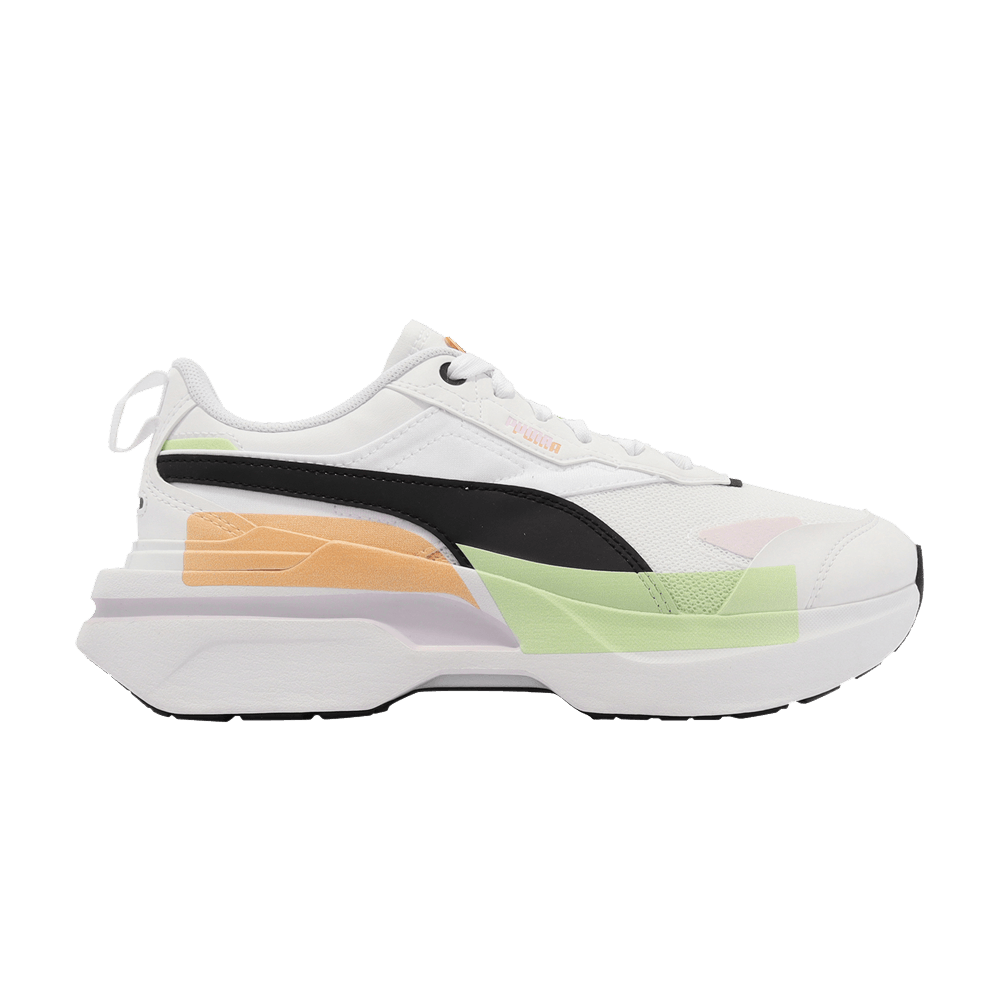 Pre-owned Puma Wmns Kosmo Rider Mis 'white Black Multi-color'