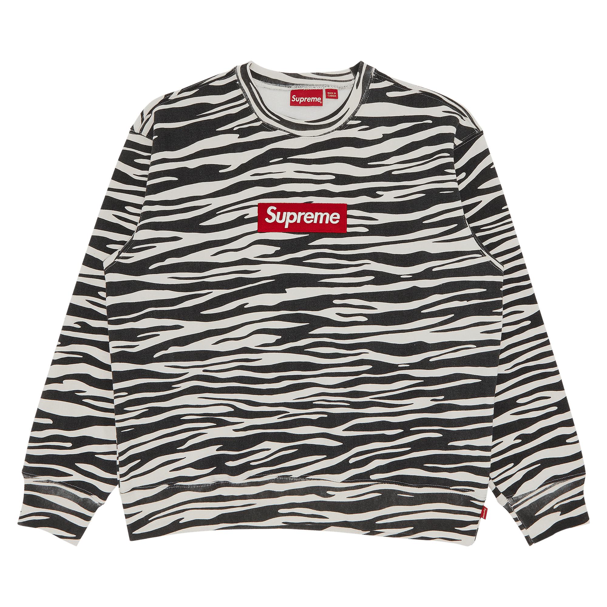 Supreme Box Logo Crewneck 'Zebra'