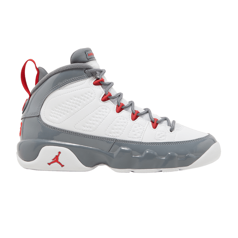 Pre-owned Air Jordan 9 Retro Gs 'fire Red' In Grey