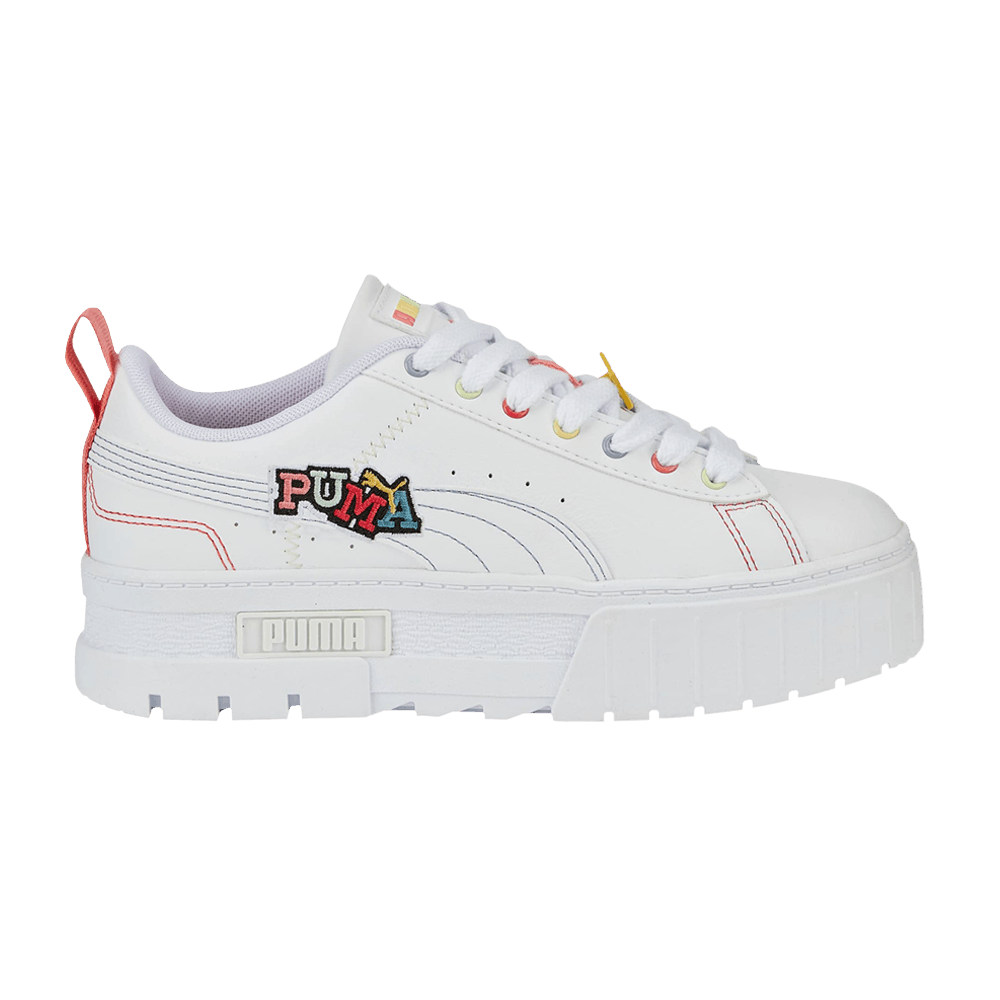 Pre-owned Puma Wmns Mayze 'pierced - White Multi'