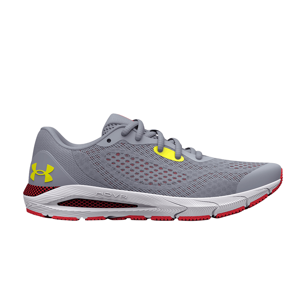Pre-owned Under Armour Hovr Sonic 5 Gs 'mod Grey Bolt Red'