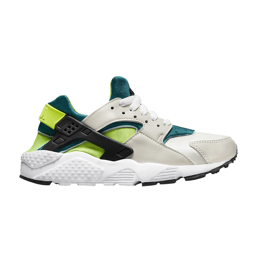 Pre-owned Nike Huarache Run Gs 'bright Spruce Volt' In Cream