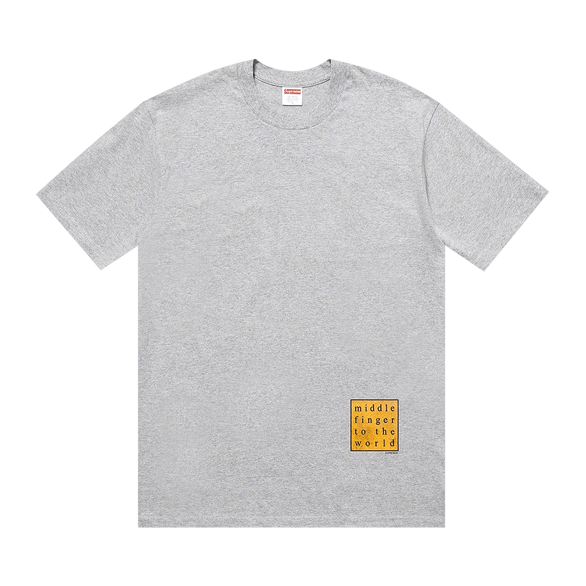 Supreme Middle Finger to the World Tee 'Heather Grey'