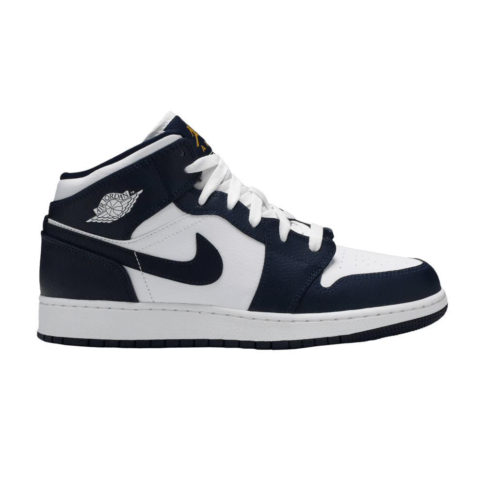Pre-owned Air Jordan 1 Mid Gs 'obsidian' In Blue