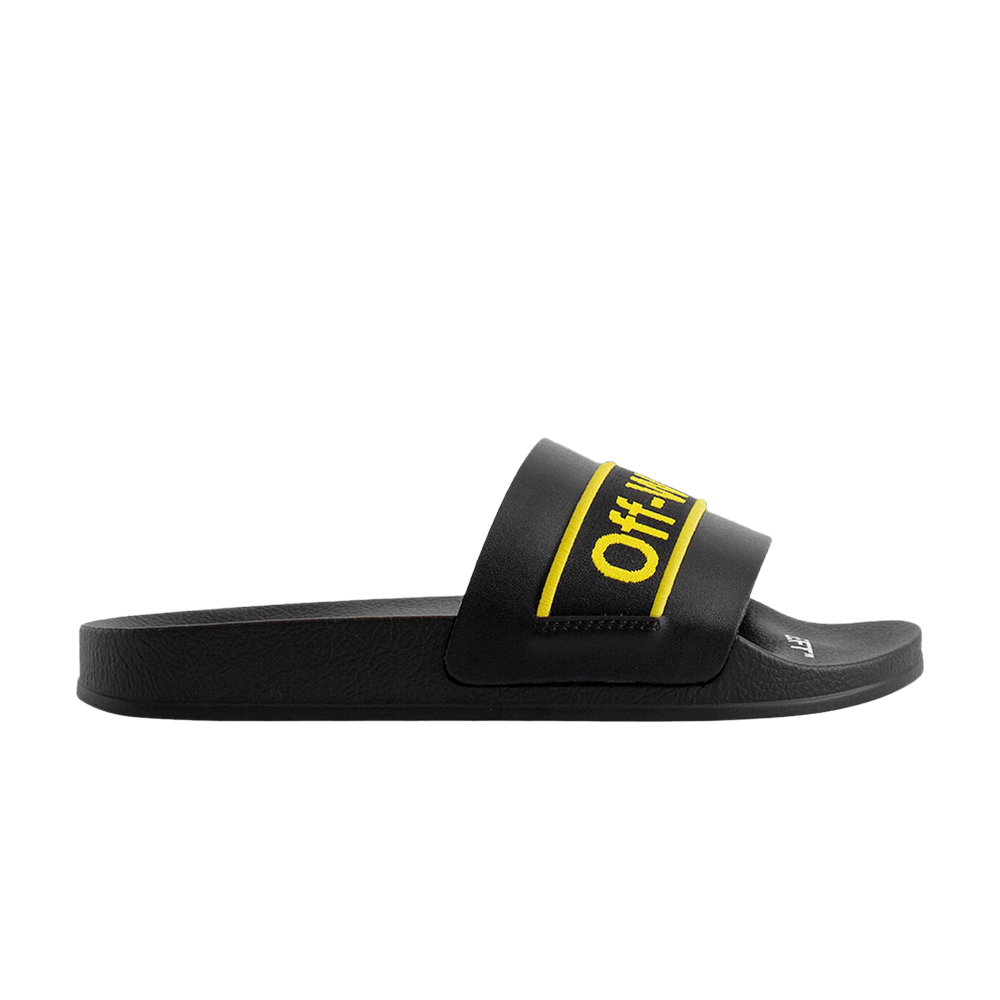 Off-White Industrial Sliders 'Black Yellow'