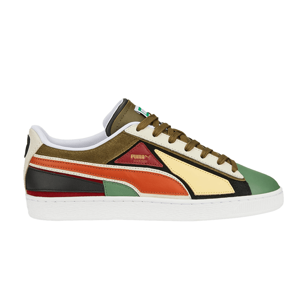 Suede 'Layers - Deep Olive Warm Chestnut'