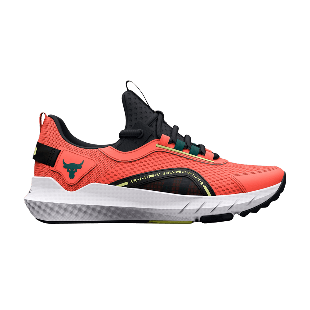 Pre-owned Under Armour Project Rock Bsr 3 Gs 'after Burn Black' In Red