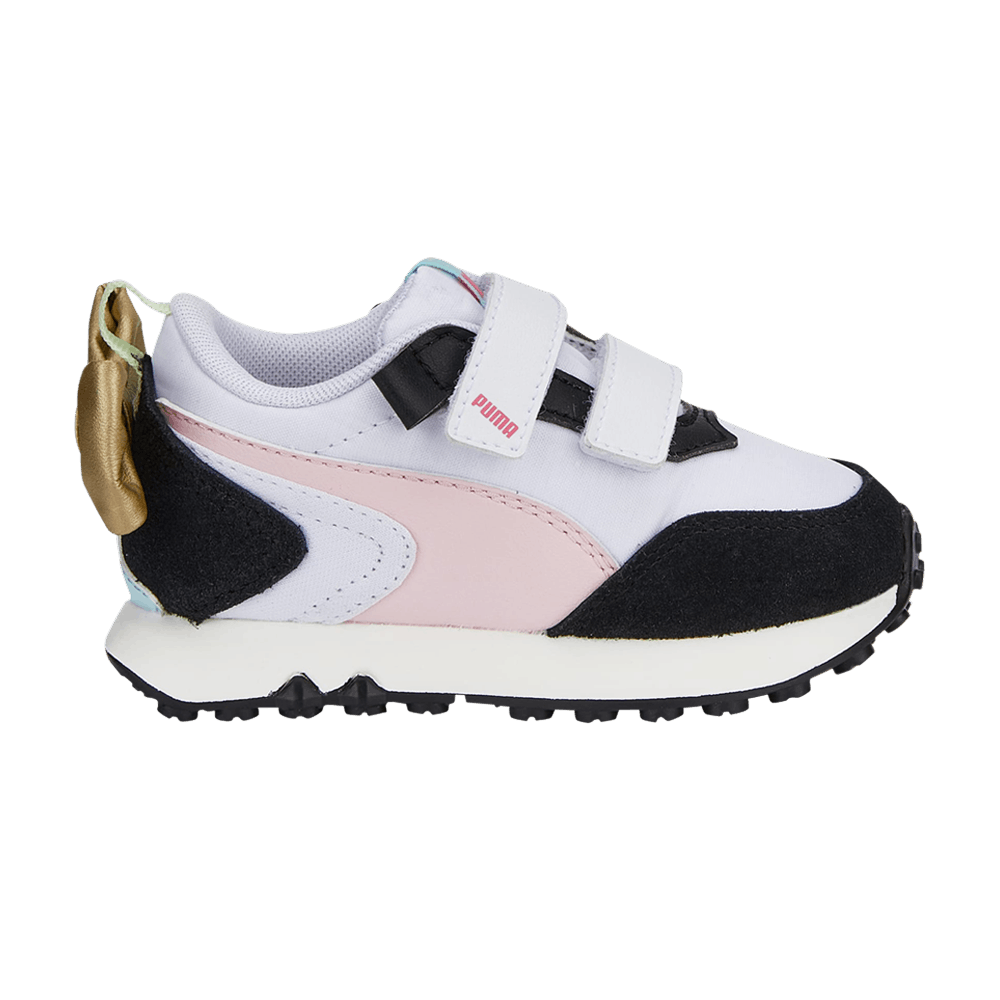 Pre-owned Puma Rider Fv Little Kid 'bow' In White