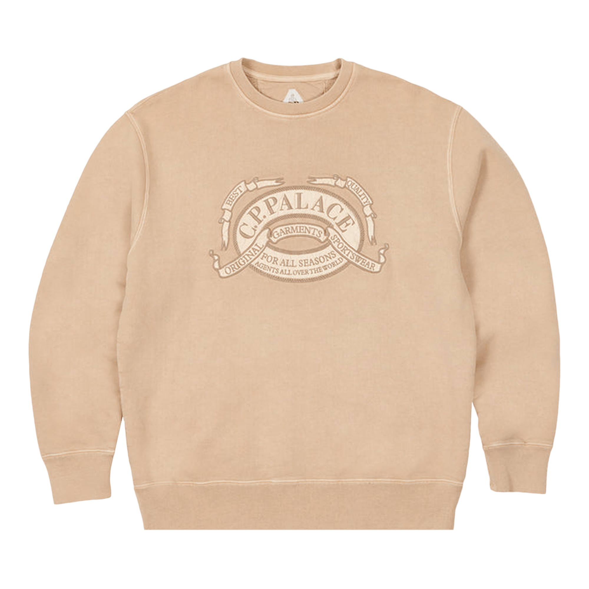 Palace x C.P. Company Classic Over Dyed Crew Sweat 'Stone'