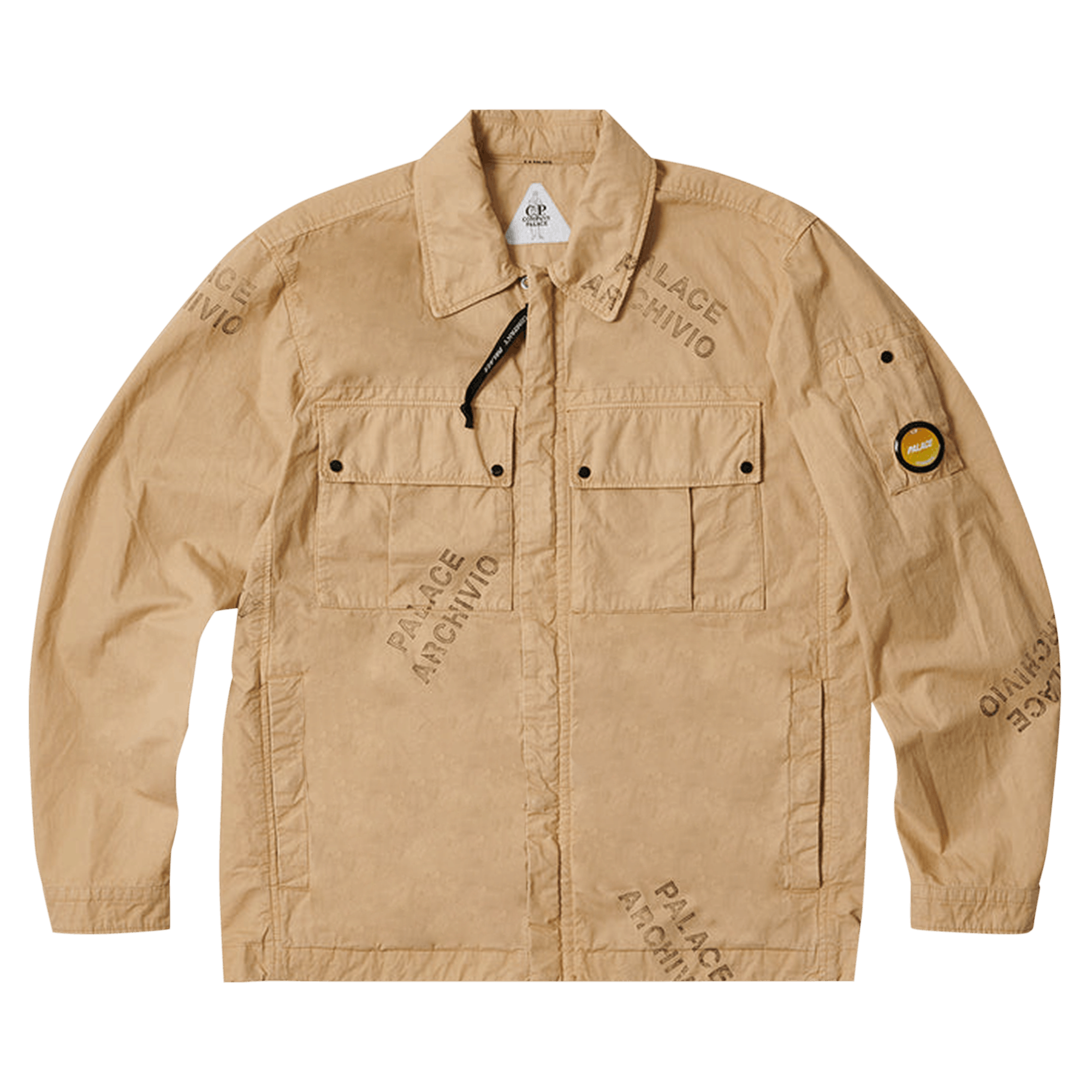 Palace x C.P. Company Washed Cotton Shirt Jacket 'Stone'
