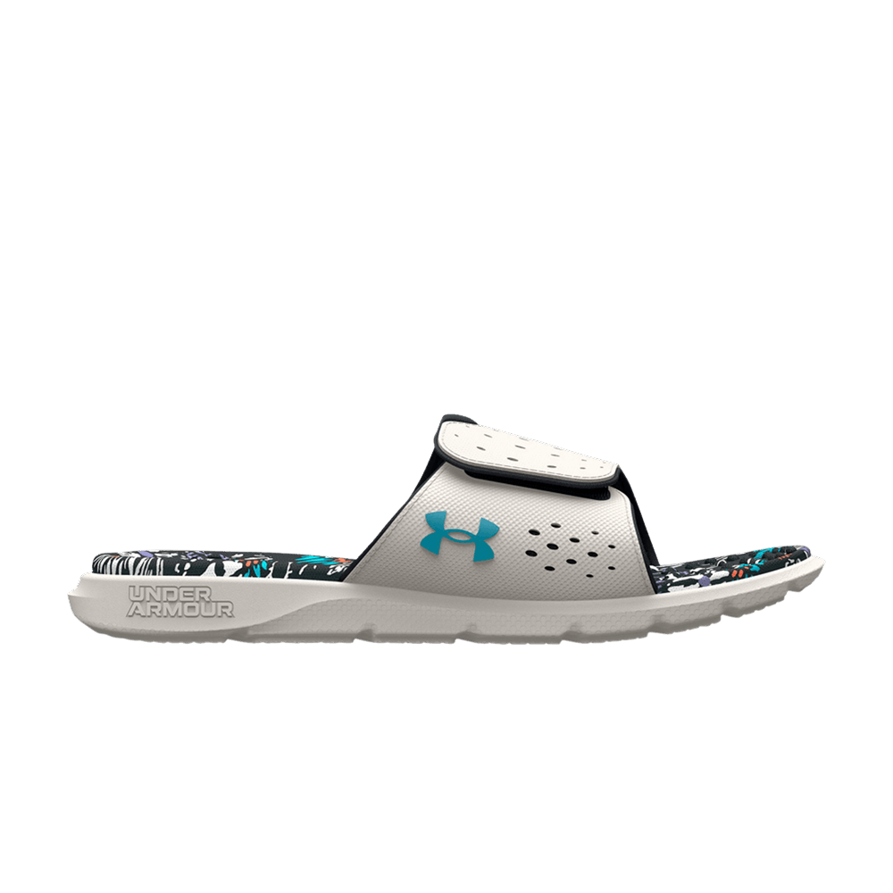 Pre-owned Under Armour Wmns Ignite 7 Graphic Footbed Slide 'grey Mist Floral'