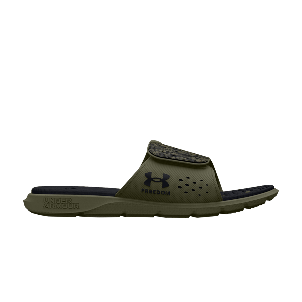 Pre-owned Under Armour Wmns Ignite 7 Freedom Slide 'marine Green Camo'