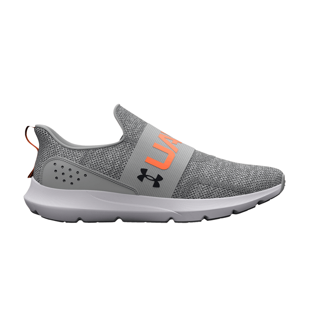 Pre-owned Under Armour Surge 3 Slip 'mod Grey Orange Blast'