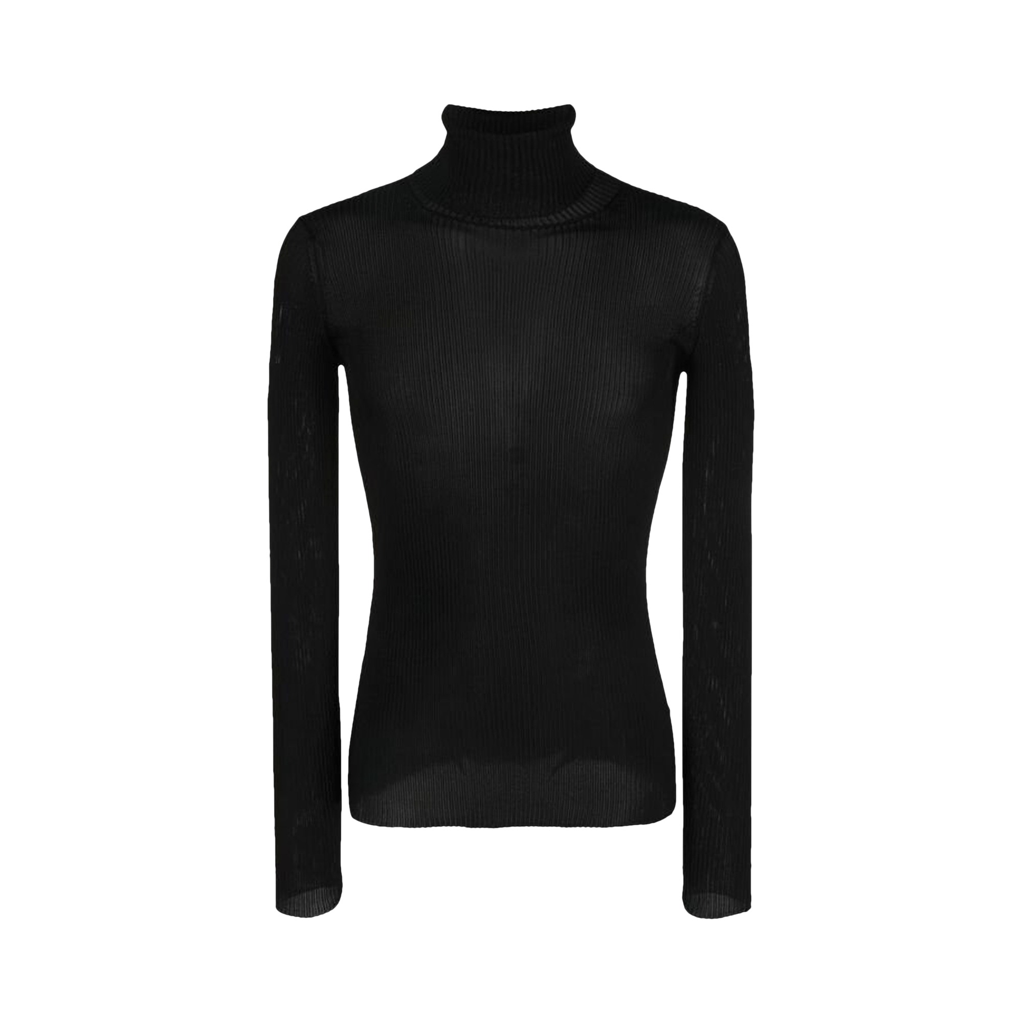 Off-White Helvet Fine Knit Rib Turtlneck 'Black'