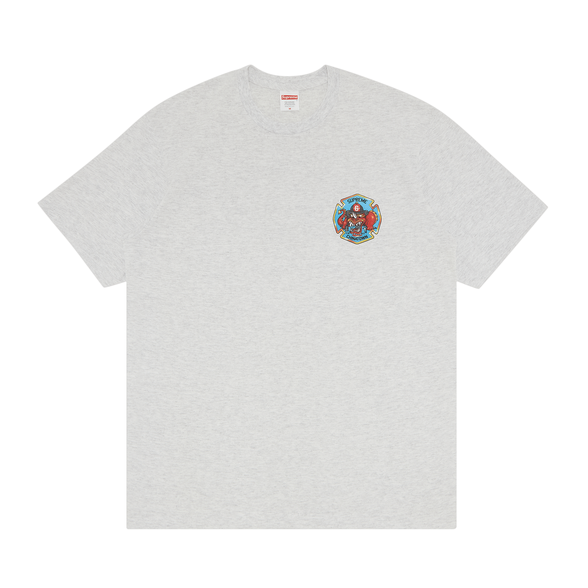 Supreme FDNY Engine 9 Tee 'Ash Grey'