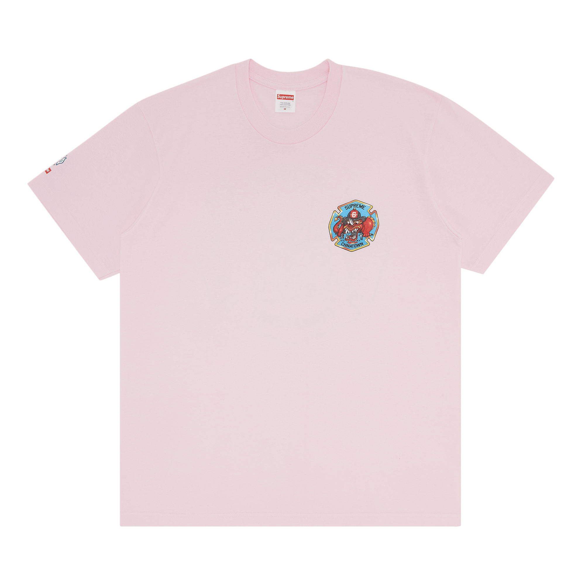 Supreme FDNY Engine 9 Tee 'Light Pink'