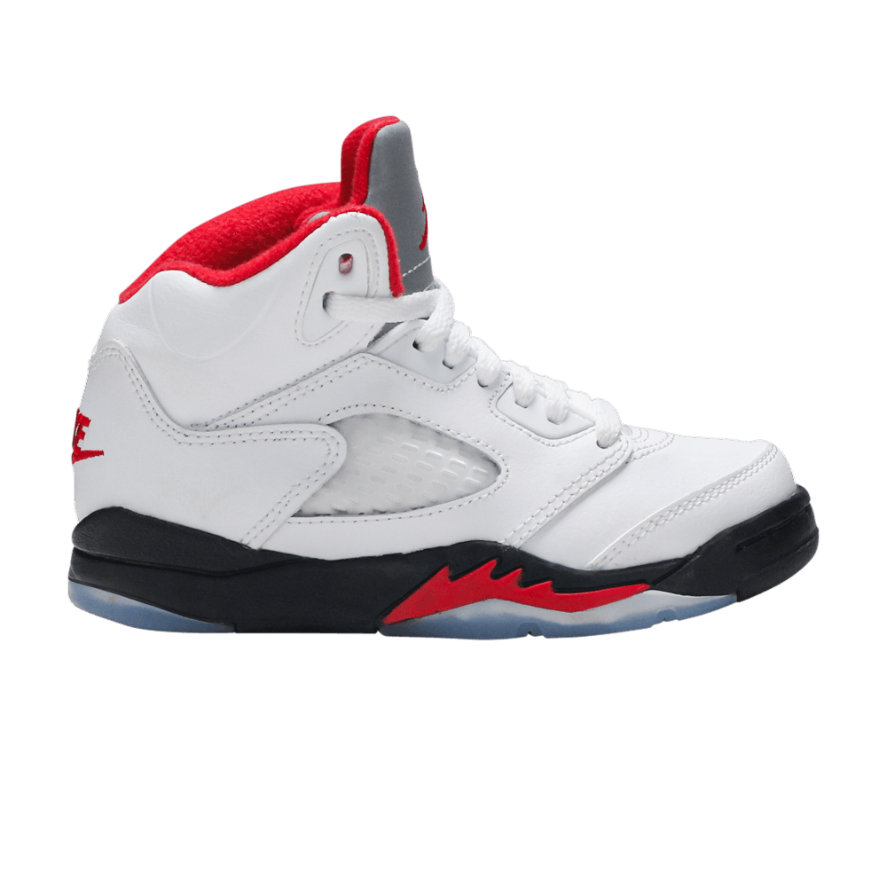 Pre-owned Air Jordan 5 Retro Ps 'fire Red' 2020 In White