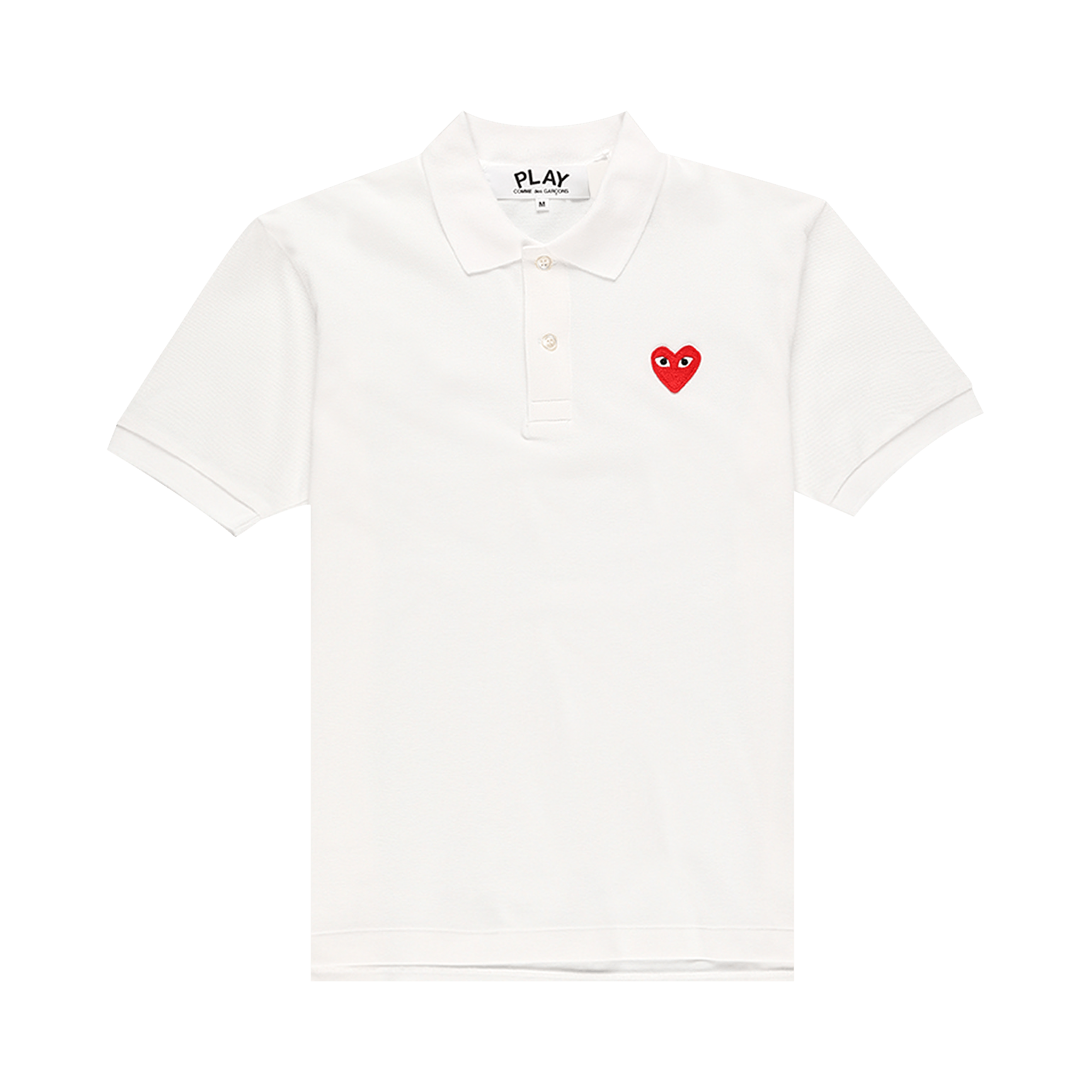 Comme des Garçons Short-Sleeve Play Polo Shirt With Red Heart 'White'