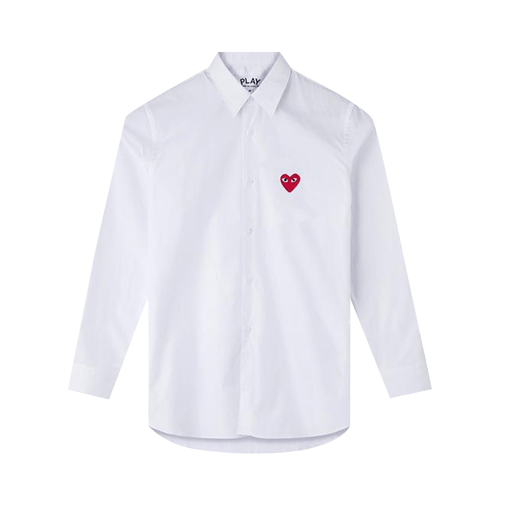 Comme des Garçons Play Long-Sleeve Button Down Shirt With Red Heart 'White'