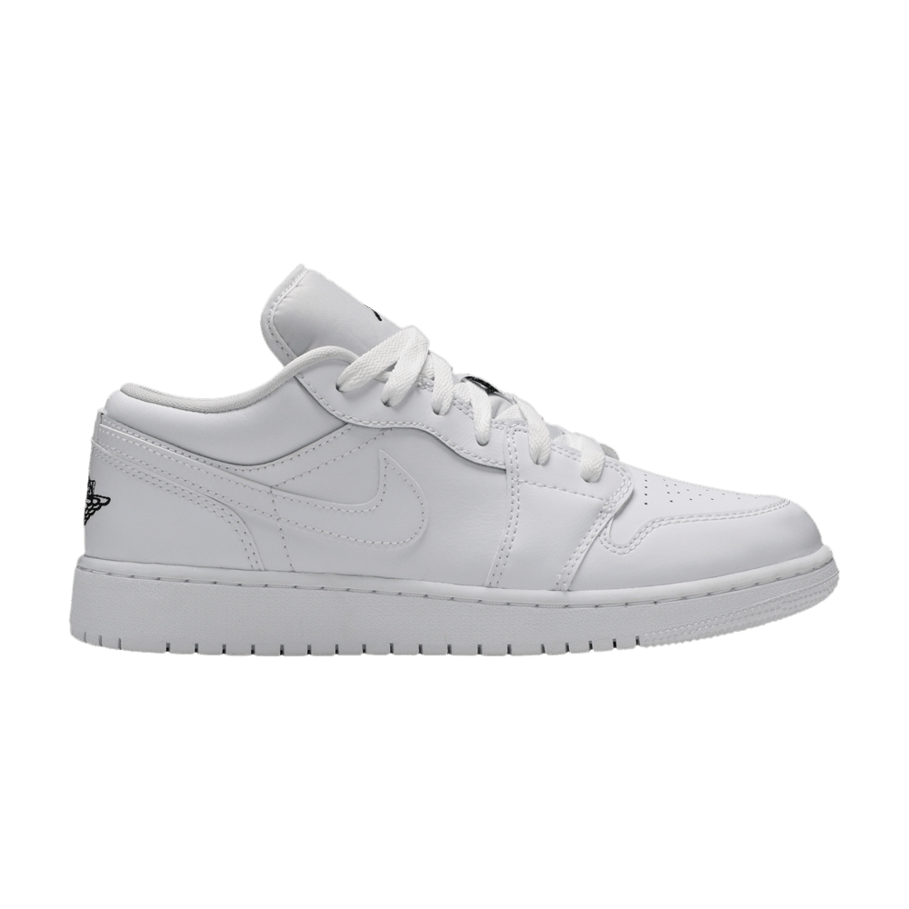 Pre-owned Air Jordan 1 Low Gs 'white Black'