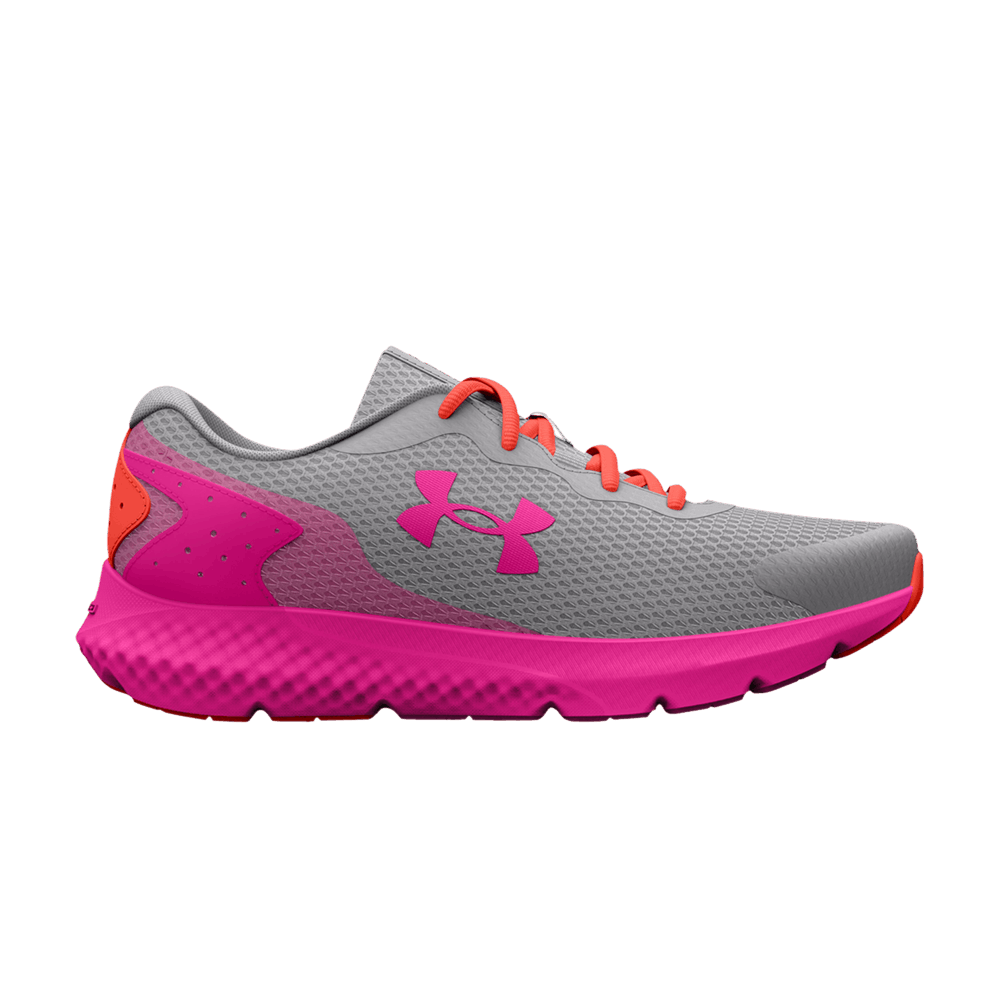 Pre-owned Under Armour Charged Rogue 3 Gs 'grey Pink After Burn'