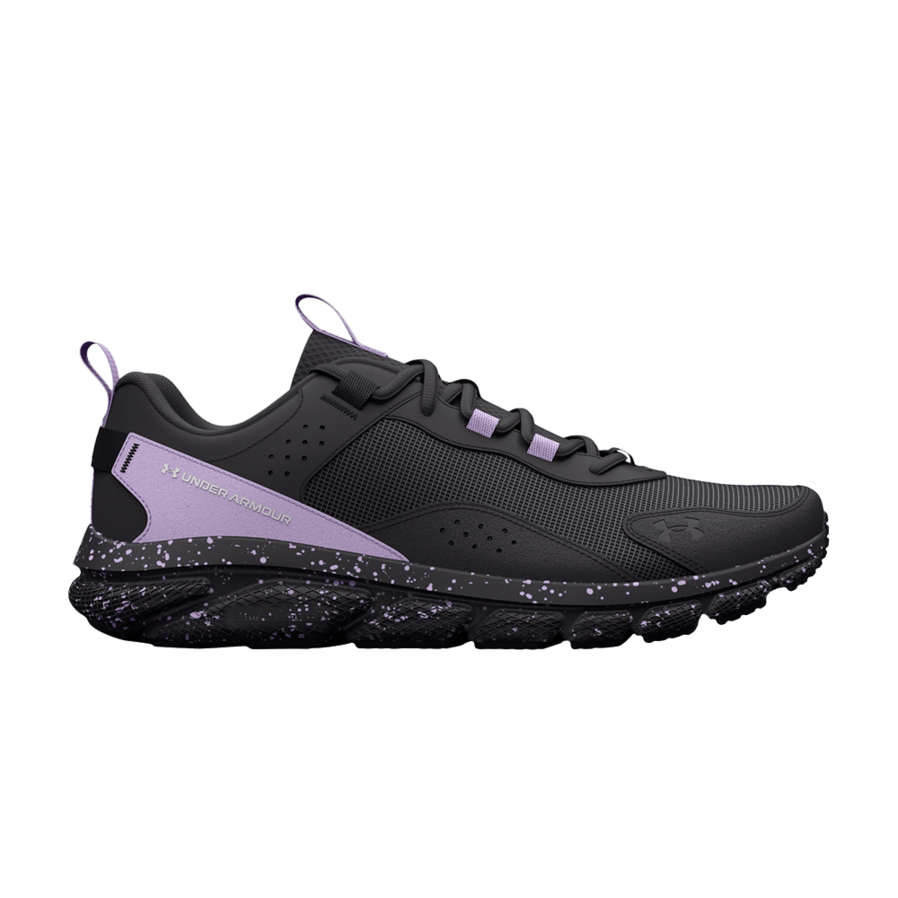 Pre-owned Under Armour Wmns Charged Verssert Speckle 'jet Grey Nebula Purple'