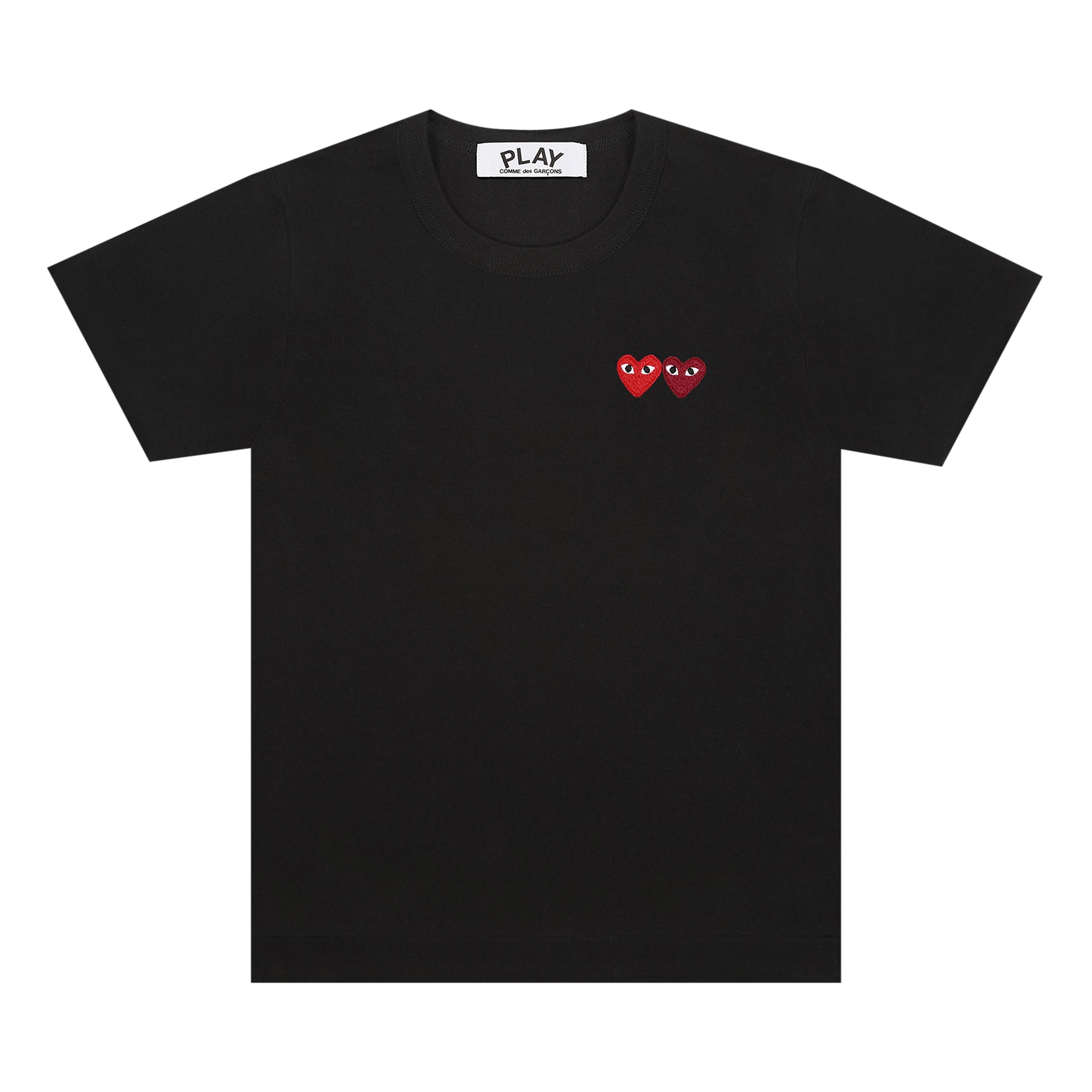 Comme des Garçons PLAY Double Heart T-Shirt 'Black'
