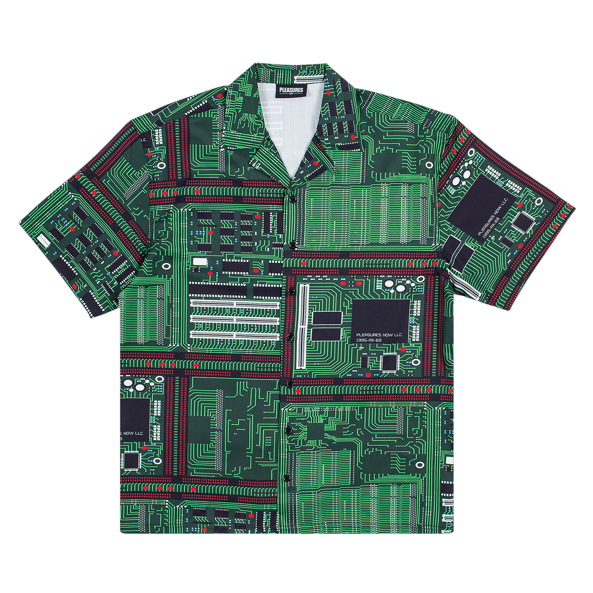 Pleasures Motherboard Rayon Shirt 'Green'