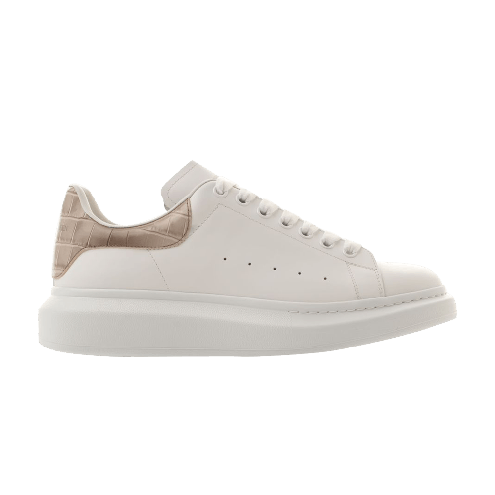 Alexander McQueen Oversized Sneaker 'White Beige Crocodile'