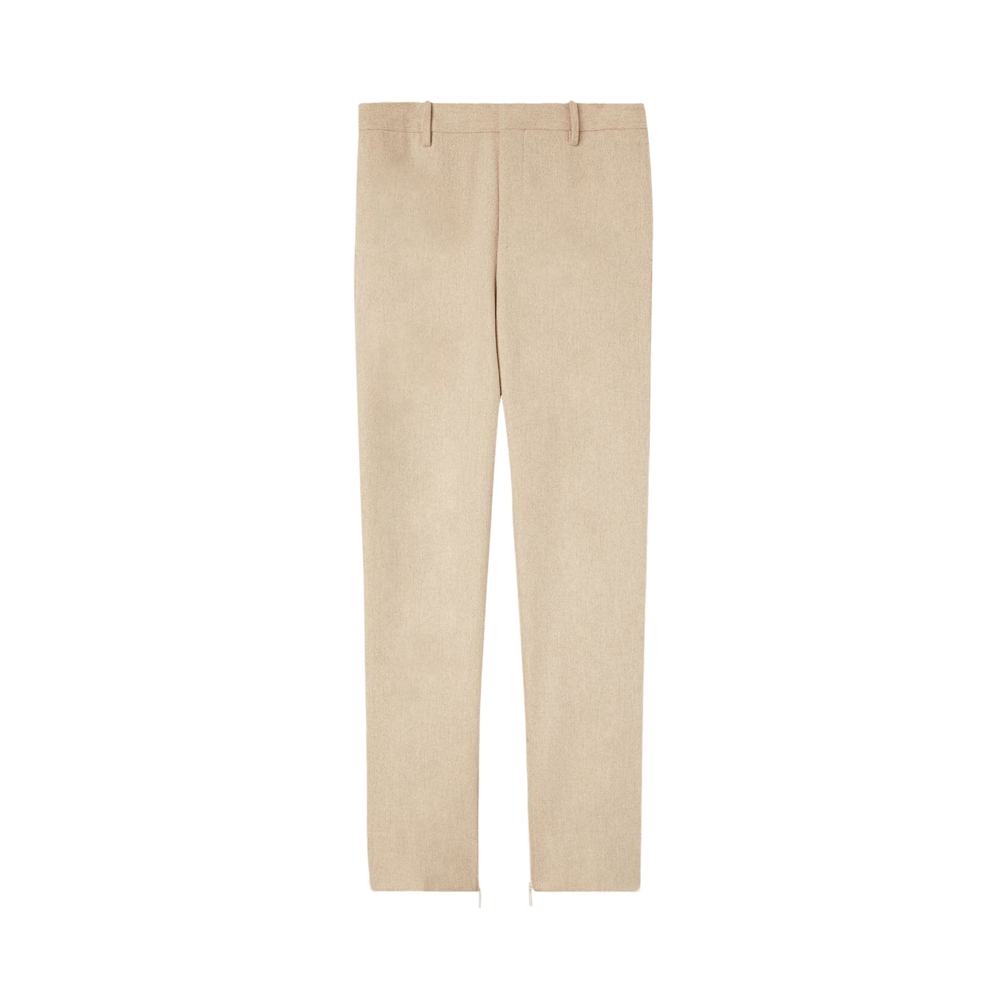 Off-White Tag Wool Slim Zip Pant 'Beige'