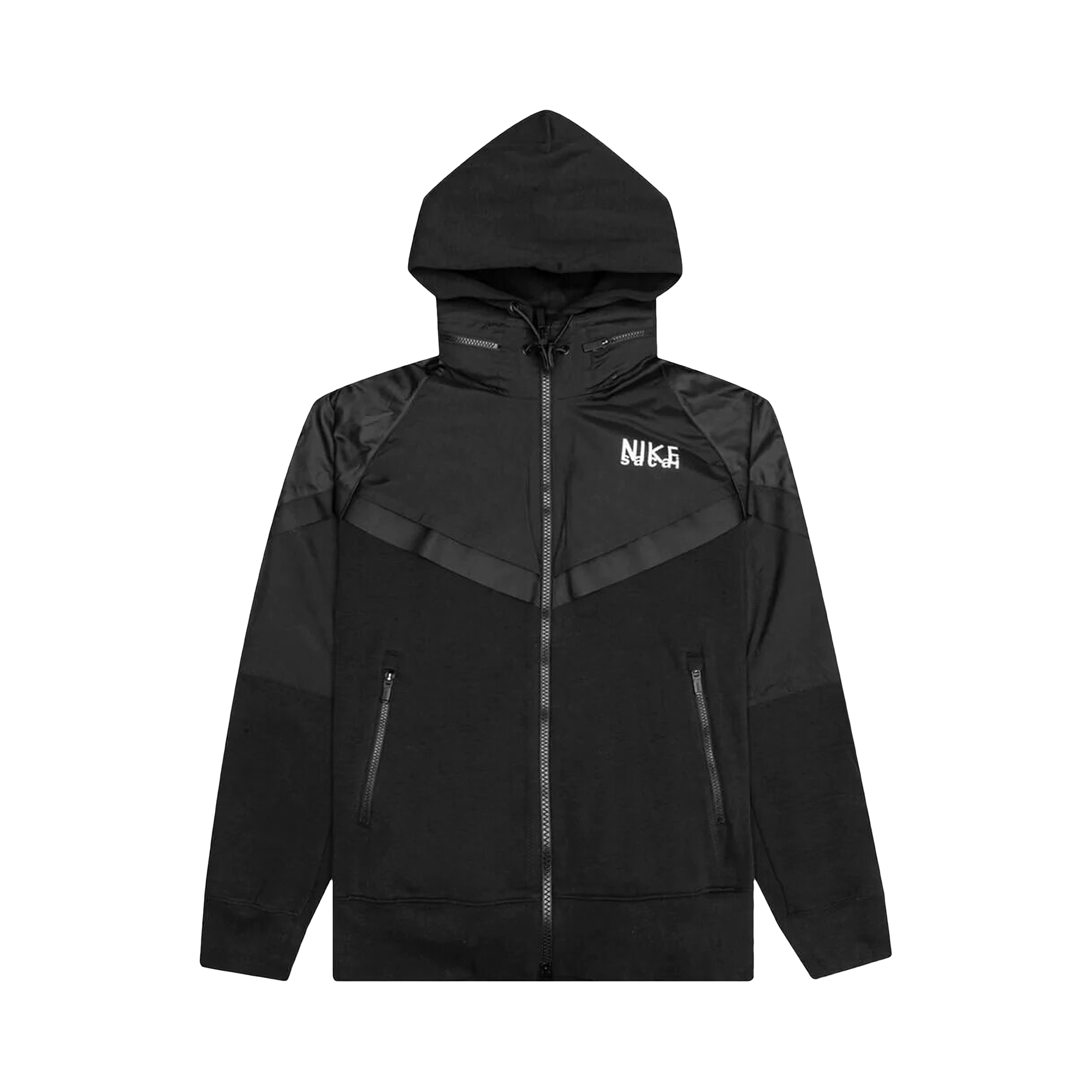 Nike x Sacai Full Zip Hoodie 'Black'