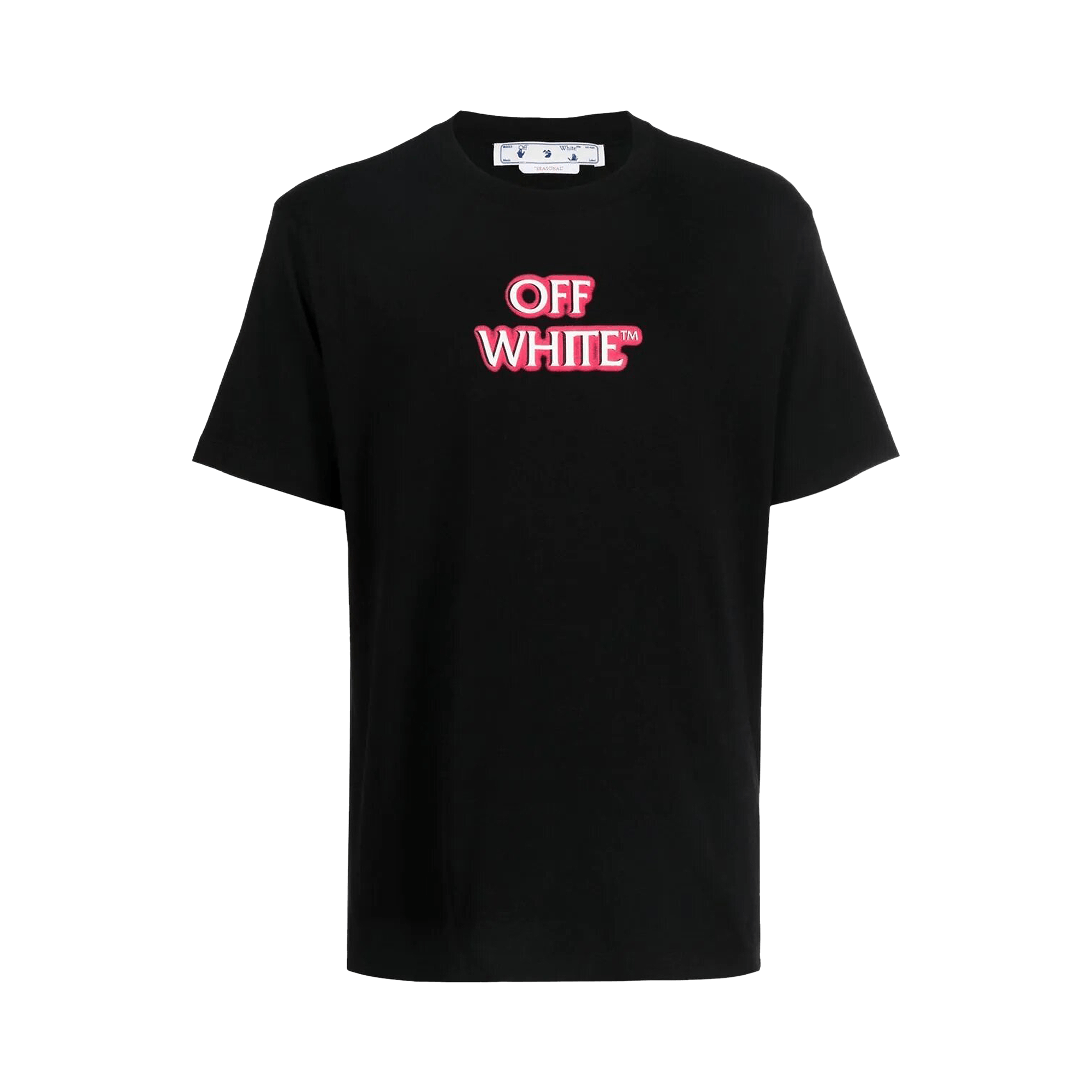 Off-White Emotion Neon Slim Short-Sleeve Tee 'Black/Pink'