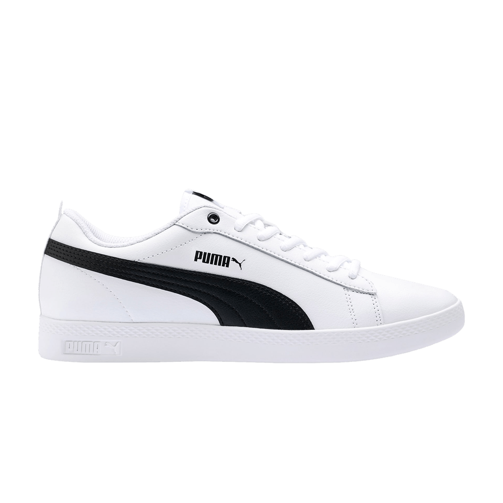 Pre-owned Puma Wmns Smash V2 Leather 'white Black'